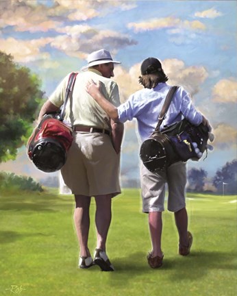 Framed Golfing Buddies Print
