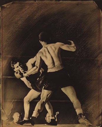 Framed Boxing Match Print