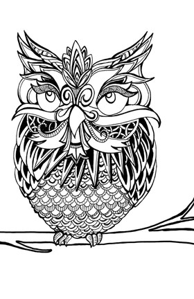 Framed Fat Owl Print