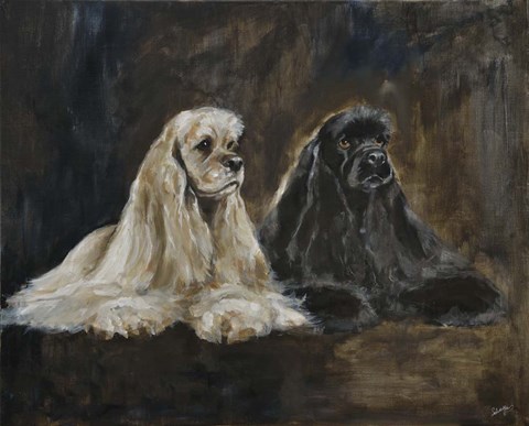 Framed Two American Cockers Print