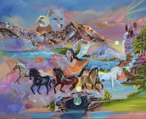 Framed Spirit of the Horse Print