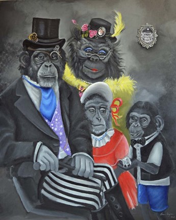 Framed Monkey Portrait Print