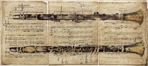 Framed Clarinet Print