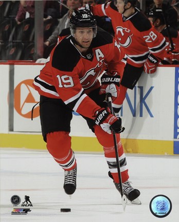 Framed Travis Zajac 2014-15 Action Print