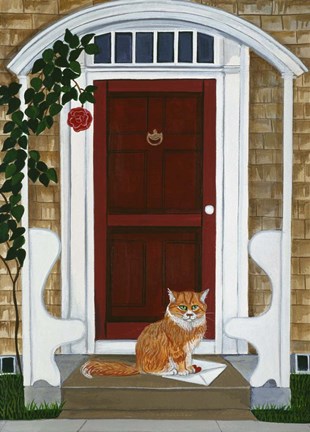 Framed Single Red Rose Print