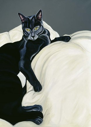 Framed Spot On A Feather Bed Print