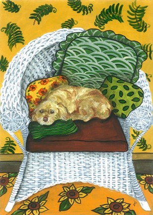 Framed Wicker Chair Print