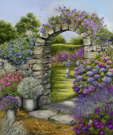 Framed Cottage Garden Print