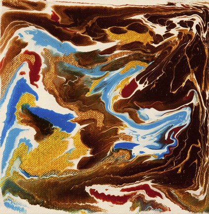 Framed Liquid Industrial IV - Canvas XIX Print