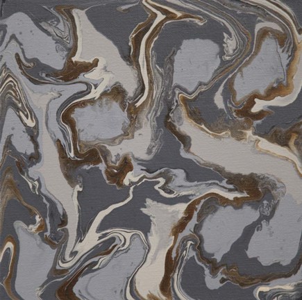 Framed Liquid Industrial V - Canvas II Print