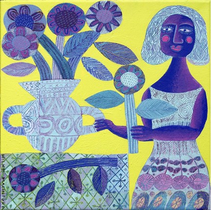 Framed Flower Vase Print