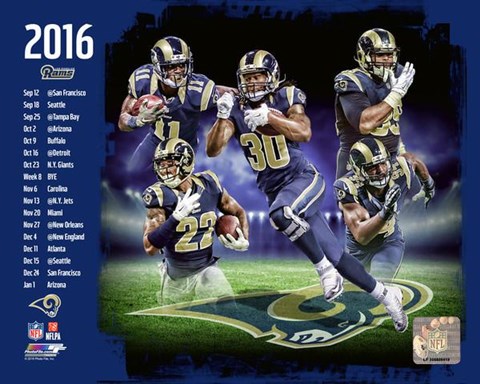 Framed Los Angeles Rams 2016 Team Composite Print