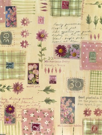 Framed Flower Collage 2 Print