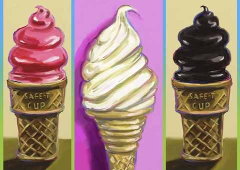 Framed Pop Cones Print