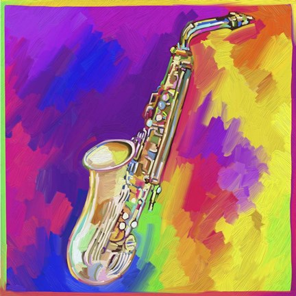 Framed Saxophone Print