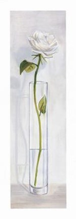 Framed Vaso con Rosa Print