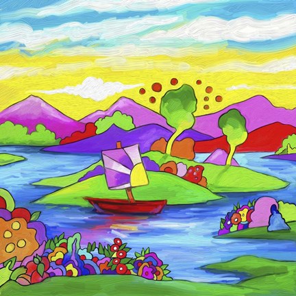 Framed Mamboland Landscape 815 Print