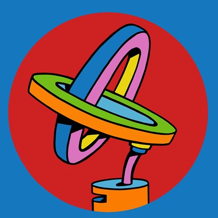 Framed Loop Duo Circle Print