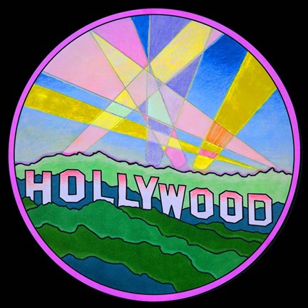 Framed Pop Art Hollywood Circle Print