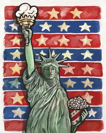 Framed Popcorn Statue Of Liberty Print
