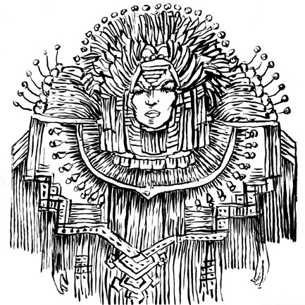 Framed Mardigras Lady Print