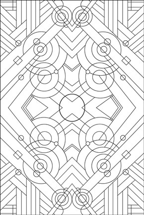 Framed Pop Art Deco Panel 715 Print