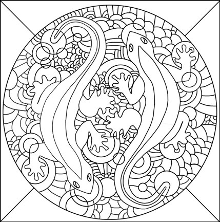 Framed Salamanders Print