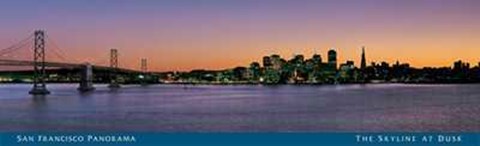 Framed Skyline at Dusk Print