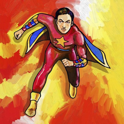 Framed Pop Art Mr Superhero Print