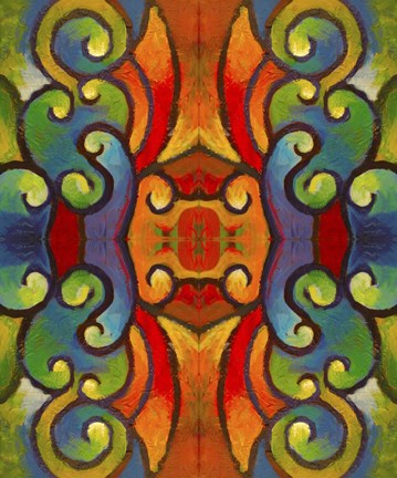 Framed Pop Art Swirls Print