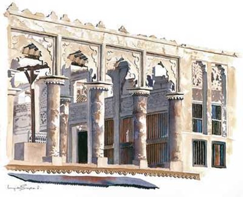 Framed Ancient Archways, Arabia Print