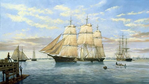 Framed Flying Cloud Under Weigh Print