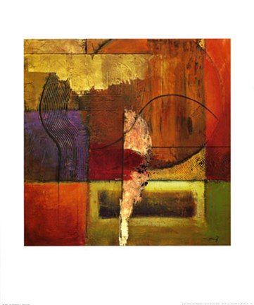 Framed Opulent Relief II Print