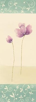 Framed Fleurs Roses et Ornements II Print