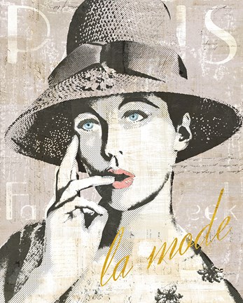 Framed Fashion Week Paris Halftone IV Print