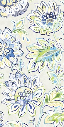 Framed Ceylon Gardens VIII Indigo Print