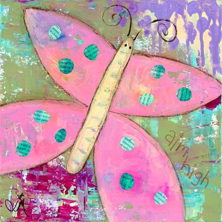 Framed Pink Butterfly Print