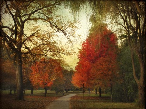 Framed Autumn Promenade Print