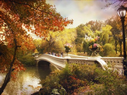 Framed Bow Bridge Crossing Print