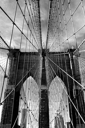 Framed Brooklyn Bridge Approach Print