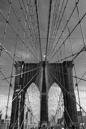 Framed Brooklyn Bridge Tones Print