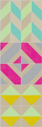 Framed Elementary Tile Panel II Print