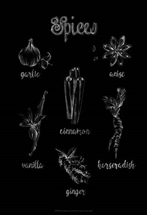 Framed Spice Varieties Print