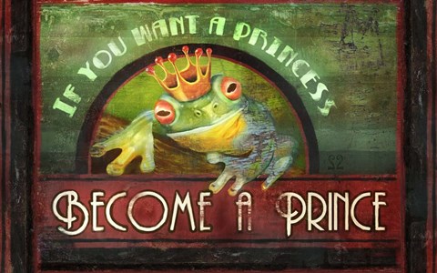 Framed Frog Prince Print