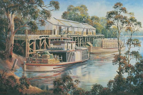 Framed Tea Break - Echuca Print