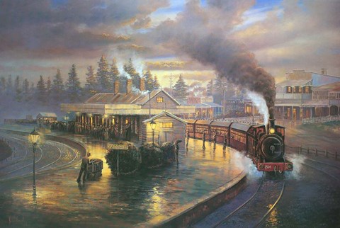 Framed Wet Evening - Katoomba Print