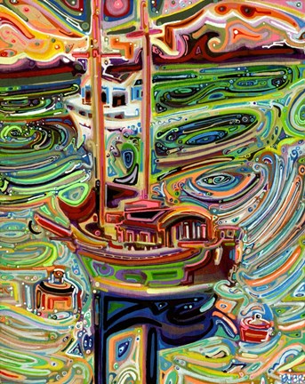 Framed Sailing to Tofino Print