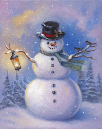 Framed Snowman Print