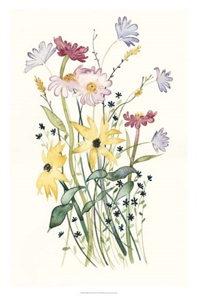 Framed Wildflower Watercolor II Print