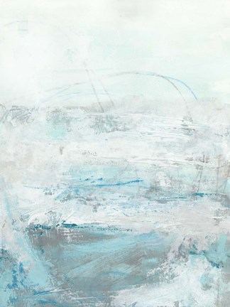 Framed Glass Sea I Print